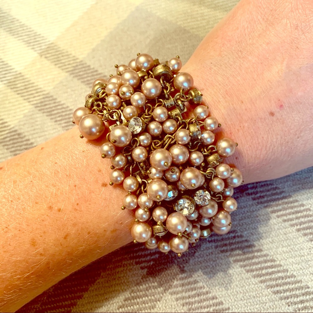 J.Crew Pearl-Diamond Shaker Bracelet